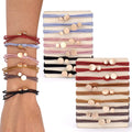 Boho Hot Sell Charm Wrist Hair Accessories Sets Elastic Hair Ties Bracelet for Women