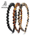 Fashion Wavy Unisex Headband Popular Tortoiseshell Color Acetate Men Women's Headband Sports Headbands