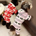 Wholesale Super Soft Coral Fleece Cartoon Pet Clothes Four-Legged Dog Spring Autumn Winter Warm Christmas Elk Costume for Home