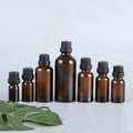 10ML 15ML 20ML 30ML 50ML 100 ML Amber Euro Dropper Essential Oil Bottle with Tamper Proof Cap Dropper Insert and Orifice Reducer