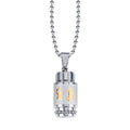 Stainless Steel Buddhism Six Words Rotatable Jewelry Women Men OM Mantra Prayer Wheel Mantra Bottle Urn Pendant Necklace