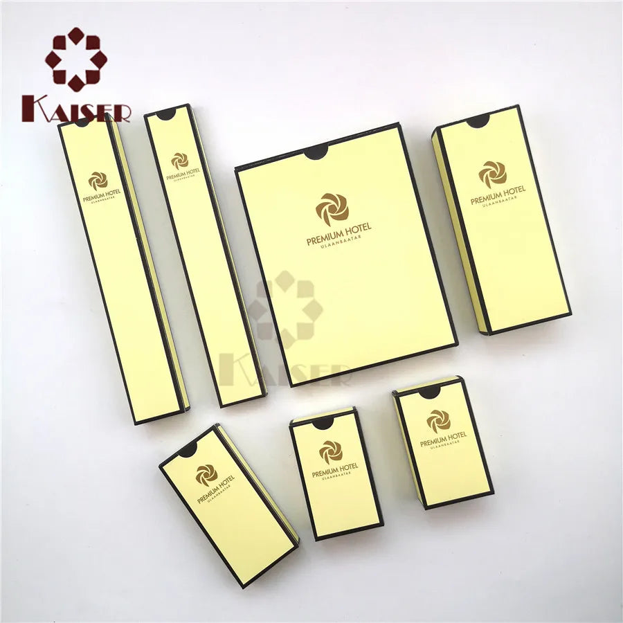 Custom Luxury OEM 5 Star Disposable Biodegradable Eco Friendly Guest Toiletries Kit Accessories Set for Bathroom Hotel Amenities