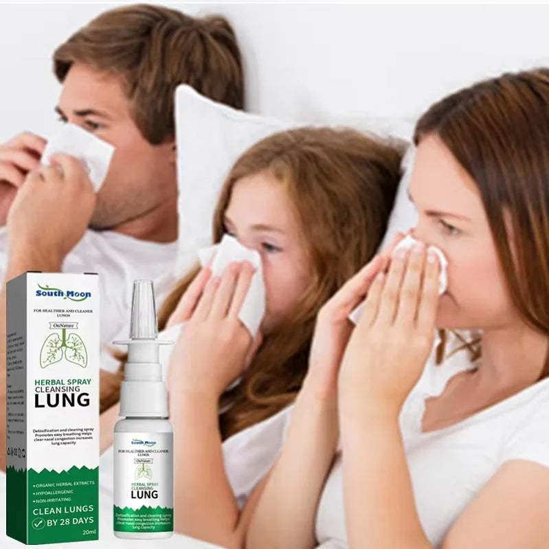 OEM South Moon 20ml Herbal Lung Cleansing Spray Breathing Promoting Nasal Congestion Clearing Lung Cleanse Detox Spray