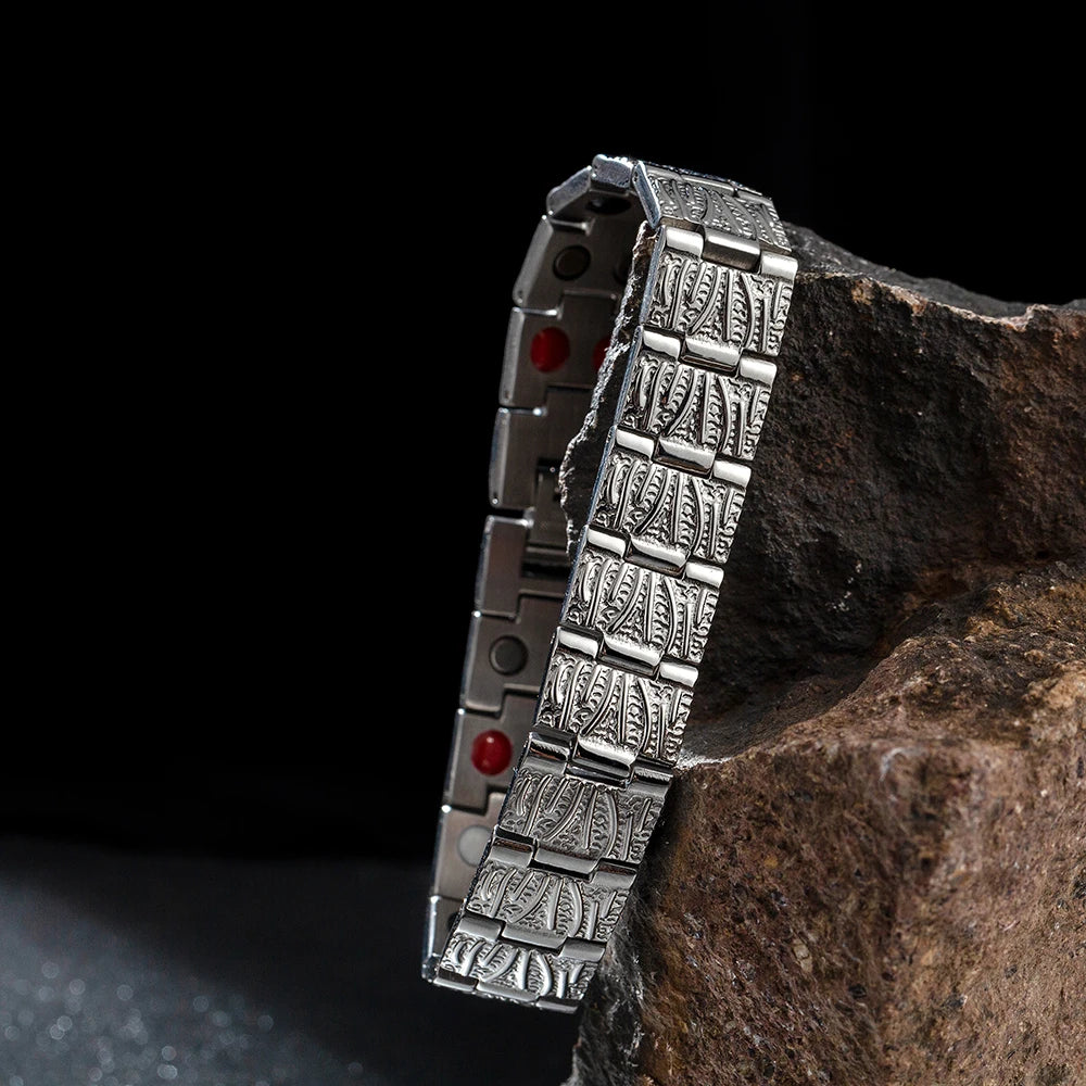 Wholesale Bio Energy Magnetic Health Therapy Man Bracelet Stainless Steel Jewelry for Man