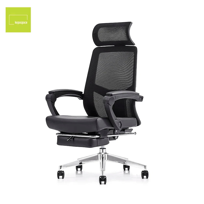 OEM Wholesale Ergonomic Office Chairs Executive Office Chair Movable Rotating High Back Mesh Office Chair with Footrest