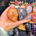 Kindfull Wholesale Beautiful  5.5CM Polished Crystal Mix Materials Alien Head for Sale