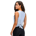Janya 2025 Lightweight Women's Mesh Tie Back Gym Fitness Sports Tank Top Breathable Workout Vest Quick Dry Sleeveless Yoga Tank