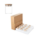 12pcs Kitchen Organizer High Borosilicate Glass Storage Jar Set Flip Top Lid Sustainable Freshness Preservation Stackable
