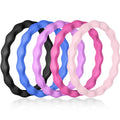 Skin Safe Stackable Silicone Wedding Ring Rubber Ring for Women