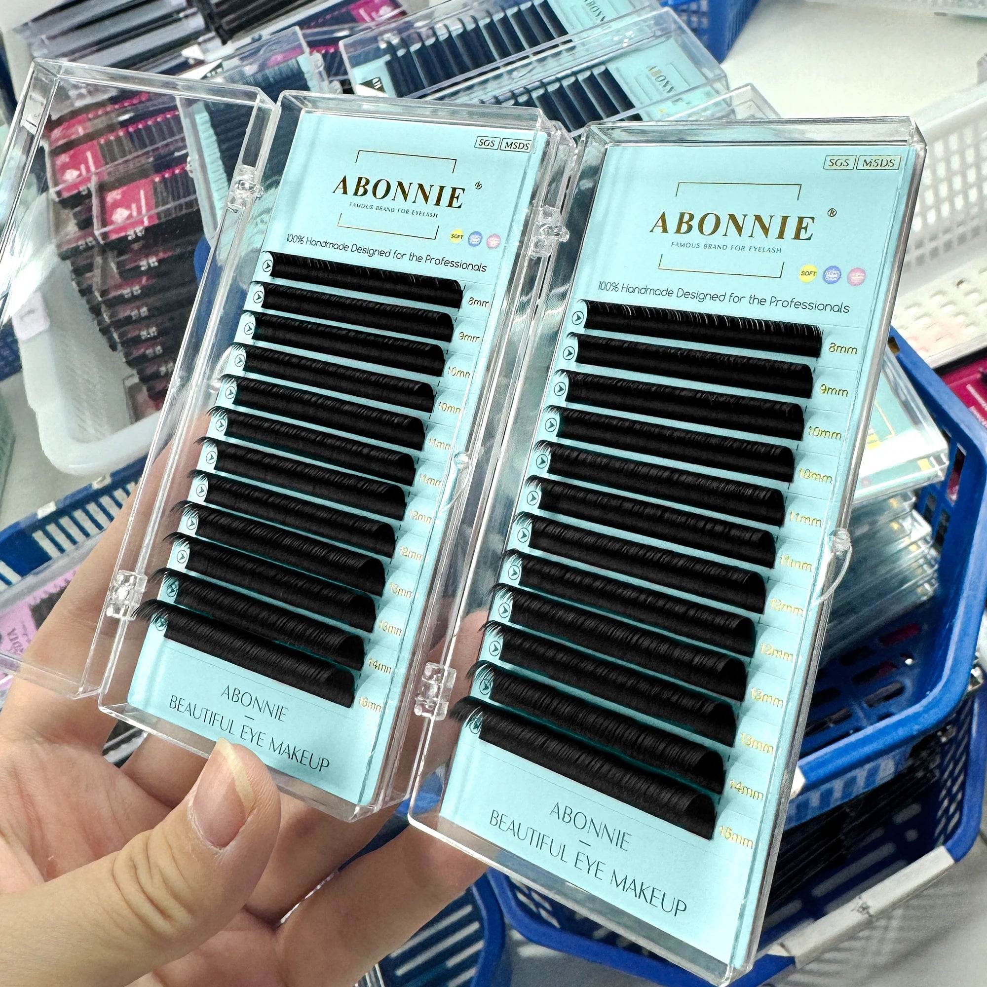 Abonnie Cashmere Lashes Soft Matte Black Finish Lash Extensions Wholesale High-quality Korean PBT Fiber Regular Lash Extension
