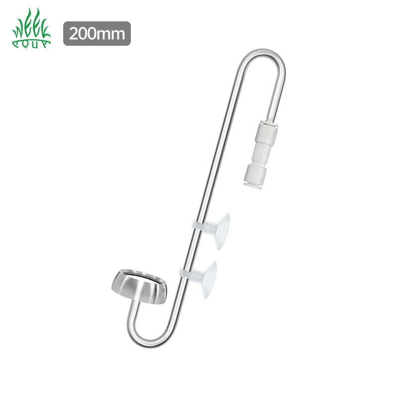 Factory Wholesale Co2 Atomization Bubble Check Valve 200mm 304 Stainless Steel Diffuser for Small Aquatic Plant Fish Tank
