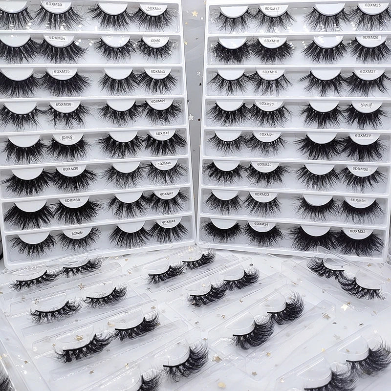 Natural Fluffy Mink Lashes Wholesale Bulk 1525mm 18 mm Eyelashes Luxury Wholesale Vendor Full Strip Lashes