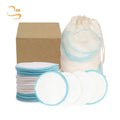 3.15" Round Reusable Bamboo Cosmetic Cleansing Pads Organic Laundry Bag Soft Girls Facial Pads Ecofriendly