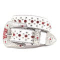 Fashion Rhinestone Alloy Pin Buckle PU Belt Handmade Beaded Personality Elegant Sweet Cool Trend Pants Wholesale Belts