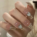 BIN Wholesale 24pcs 2022 New ABS Artificial Press on Fingernails False Nails for Beauty With Good Price