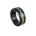 Fashion Jewelry Rings Anillos Para Hombre Stainless Steel Black Spin Anxiety Rings