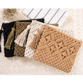 Cross Border New Simple Retro Hand-held Woven Bag Summer Beach Bag Tassel Hand-held Straw Woven Bag