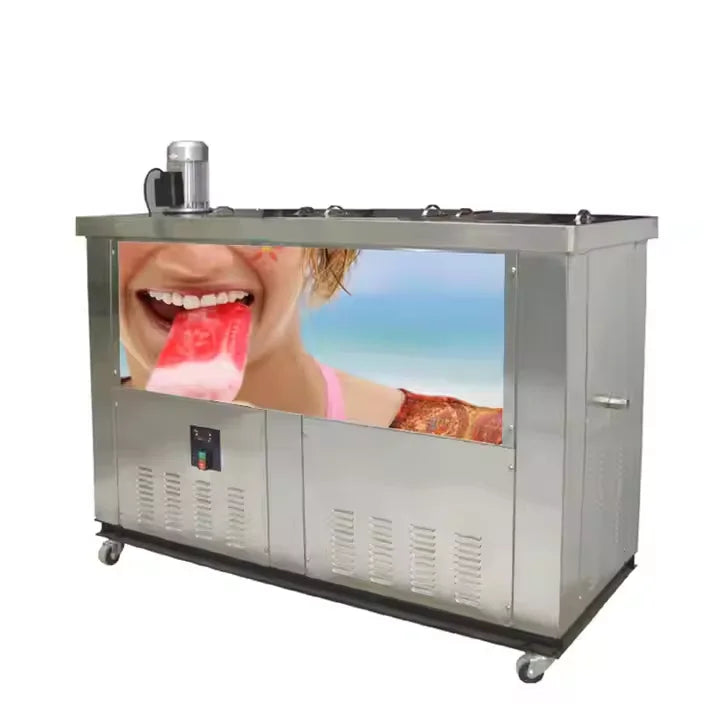High Productivity Automatic Fruit Popsicle & Ice Lolly Making Machine New Condition; for Water & Milk Ingredients