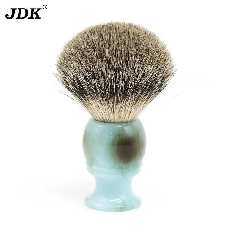 Luxury Men's Vegan Shaving Brush Wholesale Synthetic Hair Resin Handle Finest Vegan Bristles Custom Logo JDK Brand
