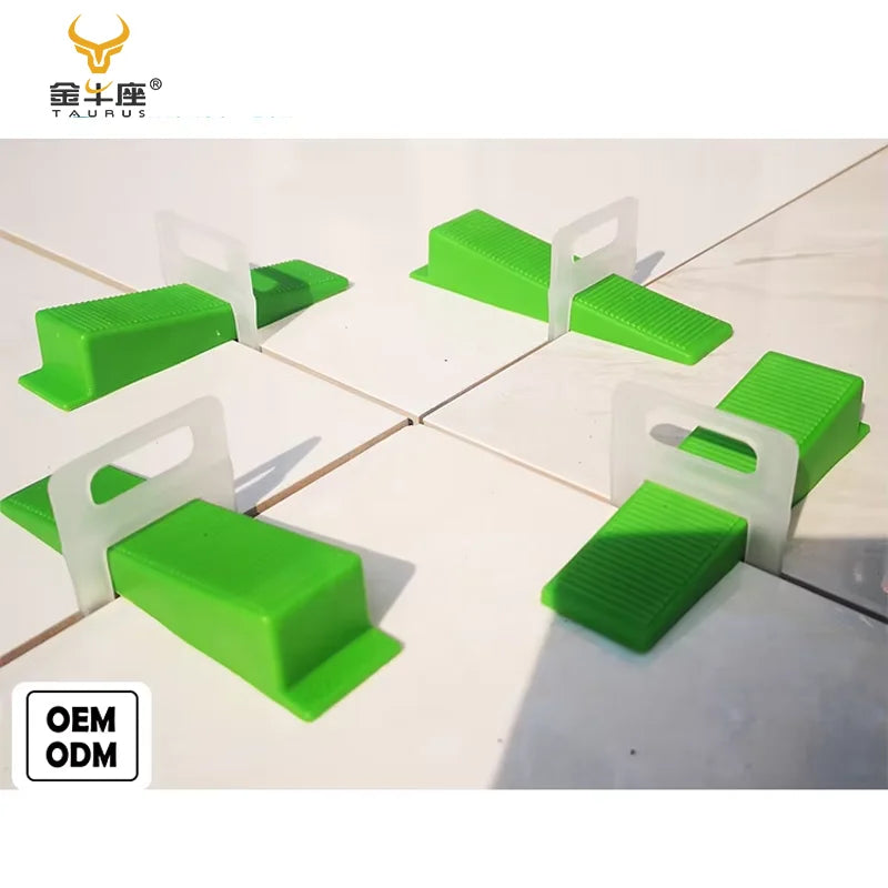 1/16" 1/8" Plastic Tile Leveling System Clips and Wedges Ceramic Tile Leveling Install Tools Tile Leveling System Spacer
