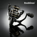 [Germany Stock] Rooblinos NX Spinning Nylon Material Left Hand 5.2:1 Gear Ratio Two-Speed System for Rivers Lakes Sea Series