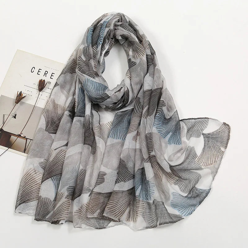 2025 Women's Fashionable Sweet Fresh Voile Long Scarf Shawl Thin Print Spring/Summer Collection Hot Selling Traditional Shawls