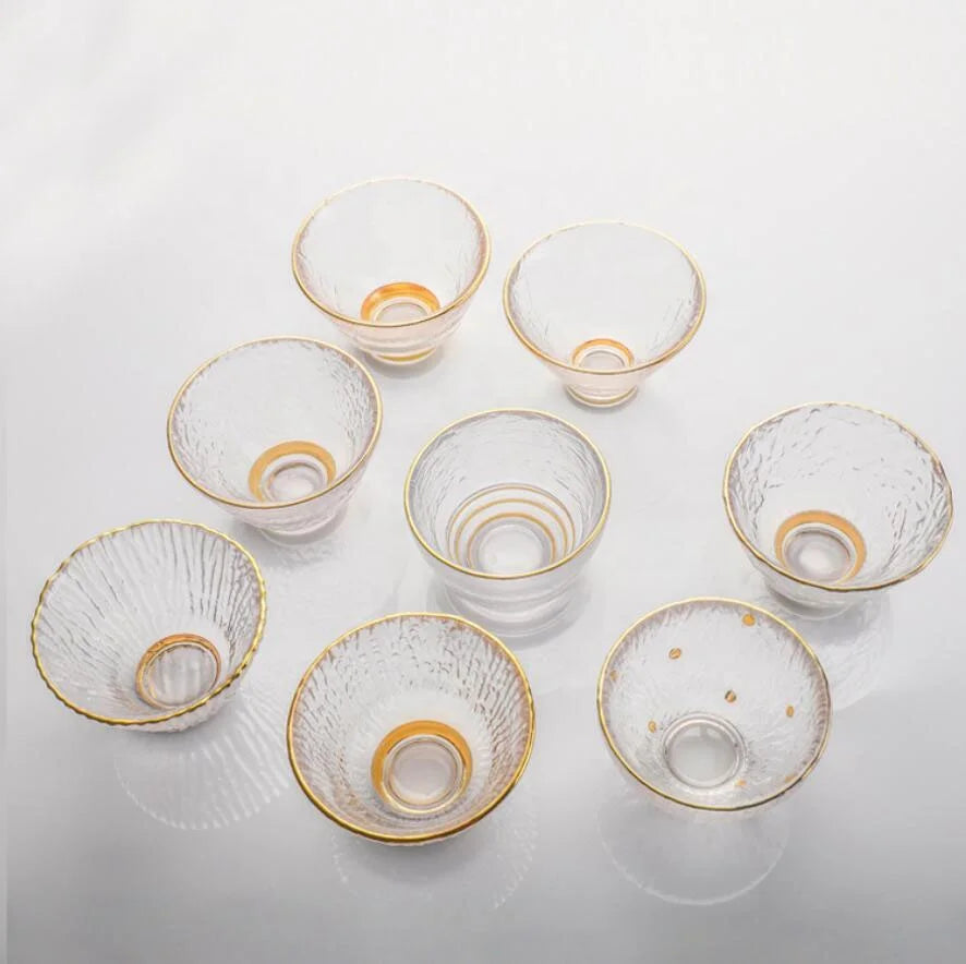 12pcs/set Minimalist Eco-friendly Glass Tea/Coffee Cup Set with Saucers for Business Gifts-QIAOQI XCB-022