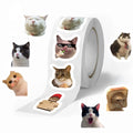 500Pcs Hot Sale Cats Memes DIY Roll Stickers 1 inch Envelope Sealing Sticker Gift