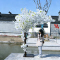 Artificial Cherry Blossom and Peach Blossom Trees Wishing Displays for Large Shopping Malls and Hotels Anniversary Decor