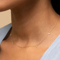 Fashion Jewelry 18K Gold Plated Stainless Steel Pendant Necklace  Zircon Necklace