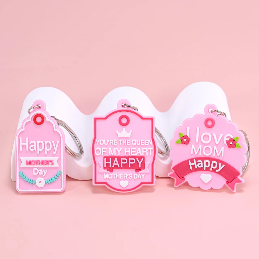 Trendy Pink Keychain Cute Cherry and Heart Design Durable Soft PVC Keyring for Girls Fashion Accessories and Everyday Use