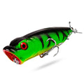 ABS Fishing Lures Popper Floating Topwater Bream Bass River Stream 3D Eyes Treble Hooks