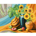 Painting by Number for Adult Kits Sunflower Drawing by Numbers on Canvas Picture for Home Decoration 40x50cm/16x20inch