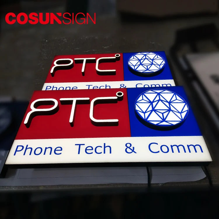 COSUN Outside Led Box Sign Advertising Illuminated Lightbox Outdoor Sign Aluminium Wall Led Sign Outdoor Lightbox