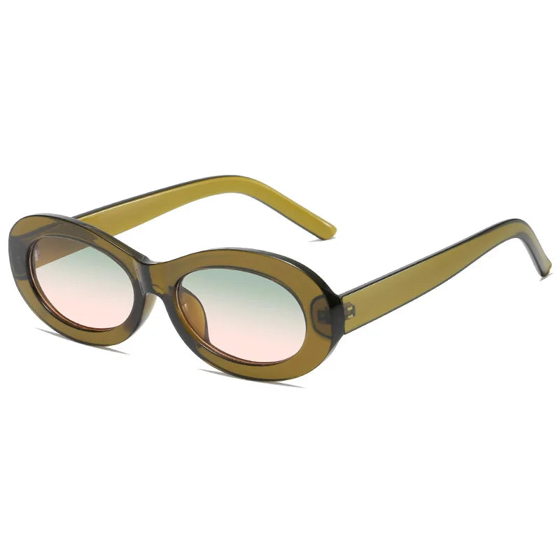 Vendor Hot Selling New Fashion Sun Glasses Custom Logo Unisex Retro Shades Eyeglasses Vintage Small Oval Sunglasses 2022