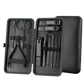 Black Color 18 16 12 10 7pcs Nail Clipper Set Manicure & Pedicure Set Kit Finger Foot Care Set Gift