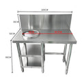 Commercial Stand Single Cooktop Stainless Steel Shelf With Stove