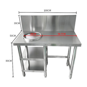 Commercial Stand Single Cooktop Stainless Steel Shelf With Stove