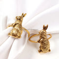 Wholesale Party Metal Thanksgiving Animal Rabbit Napkin Ring
