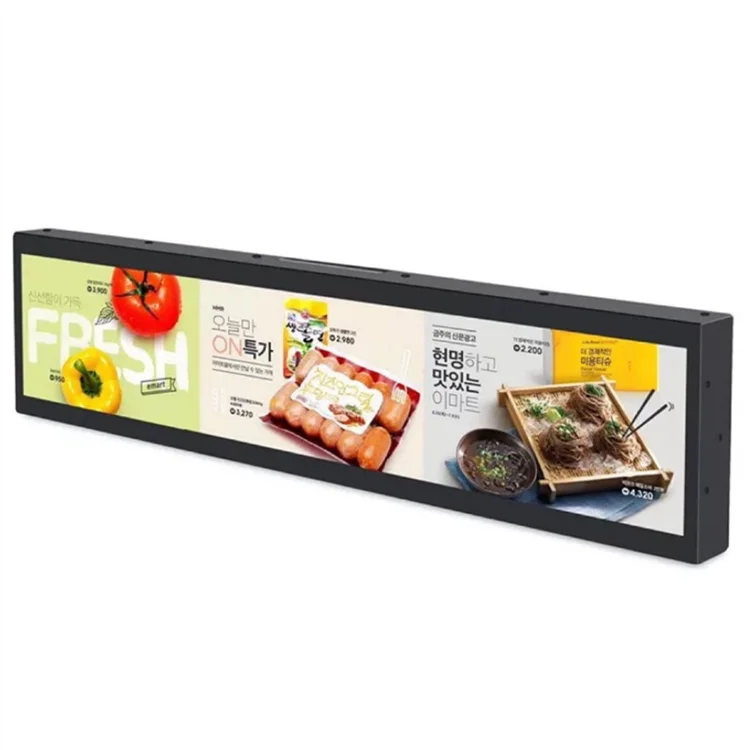 Custom Ultra Wide Stretched LCD Display for Digital Signage & Displays in Shopping Malls Retail Stores Wayfinding & Education