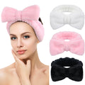 High Density Skincare Facial Bow Hair Bands Wash Face Makeup Headbands Microfiber Elastic Spa Headband