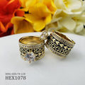 Vinstyle Wholesale Stock Gold Plated Jewelry Crystal Hawaiian Enamel Ring for Women