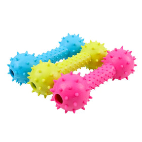 Hot Sale Durable TPR Rubber Eco-Friendly Dog Chew Toy Intelligent Training Teeth Cleaning Outdoor Pet Dumbbell
