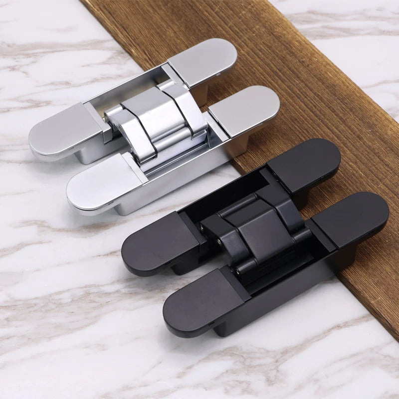 European Standard Concealed Hinge H-type Zinc Alloy Cross Hinge Invisible Door Folding Hidden  Door Hinge Loading 60 80KGS