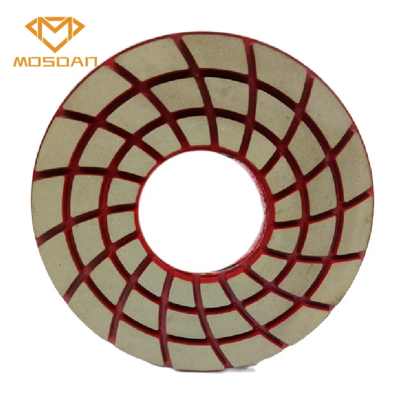 7 Inch Spiral Concrete Ceramic Bonded Transitional  Polishing Pads