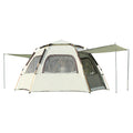 2025 Newest Hexagon Quick-Pop One Bedroom Camping Tent | 6-8 Person Waterproof Family Tent Silver-Coated UV Protection 60s Setup