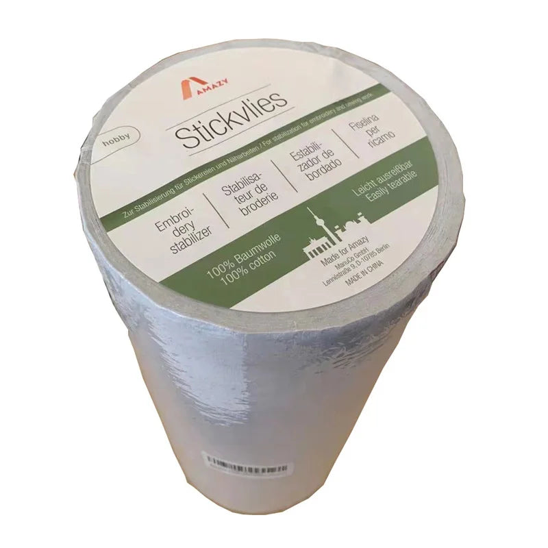 Tearaway White Embroidery Stabilizer Backing Medium Weight Roll of 25cmX 50 Yds