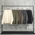 460 Gsm New Style Crew Neck Custom Silk Screen Printing Long Sleeve Vintage  Heavy Weight Men Long Sleeve T Shirts