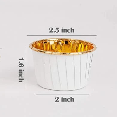 Baking Pastry Tools Aluminum Foil Eco-Friendly Disposable Cake Baking Cups 50pcs Pack Muffin Cupcake Baking Mold Cup Liner