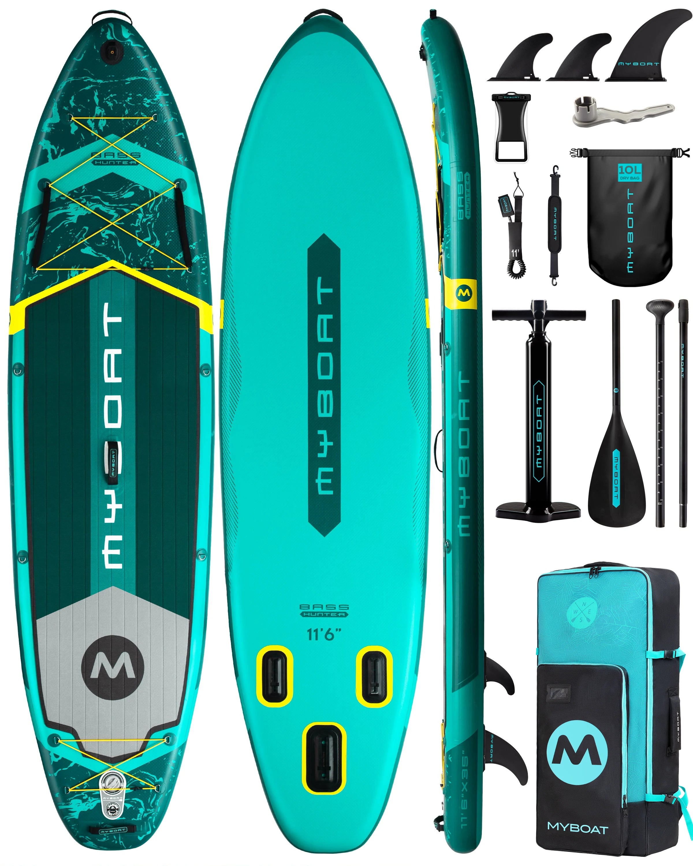 EU Wholesale Inflatable Paddle Board Drop Stitch Material 11'6''x35''x6'' Fishing SUP Portable Dropshipping Factory Supply